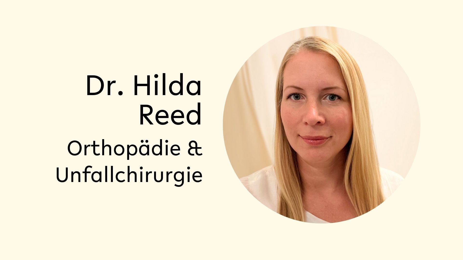 Foto von Dr. Hilda Reed, Orthopädin